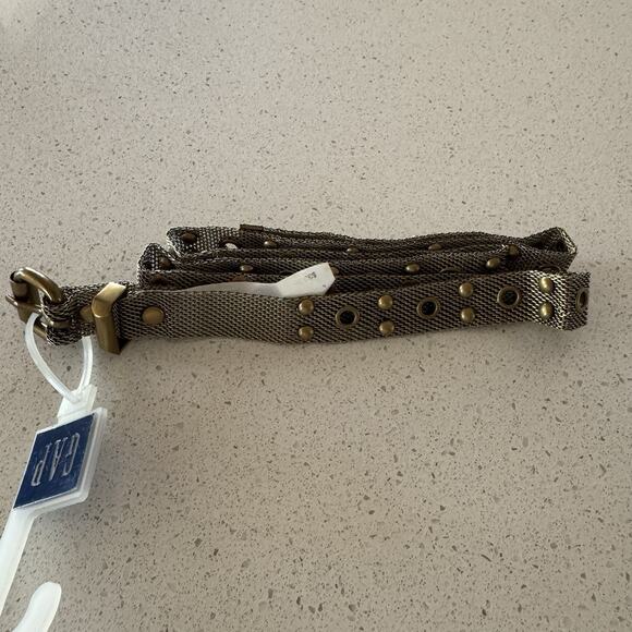 Gap Women Small Brass Tone Metal Belt NWT - Picture 3 of 5